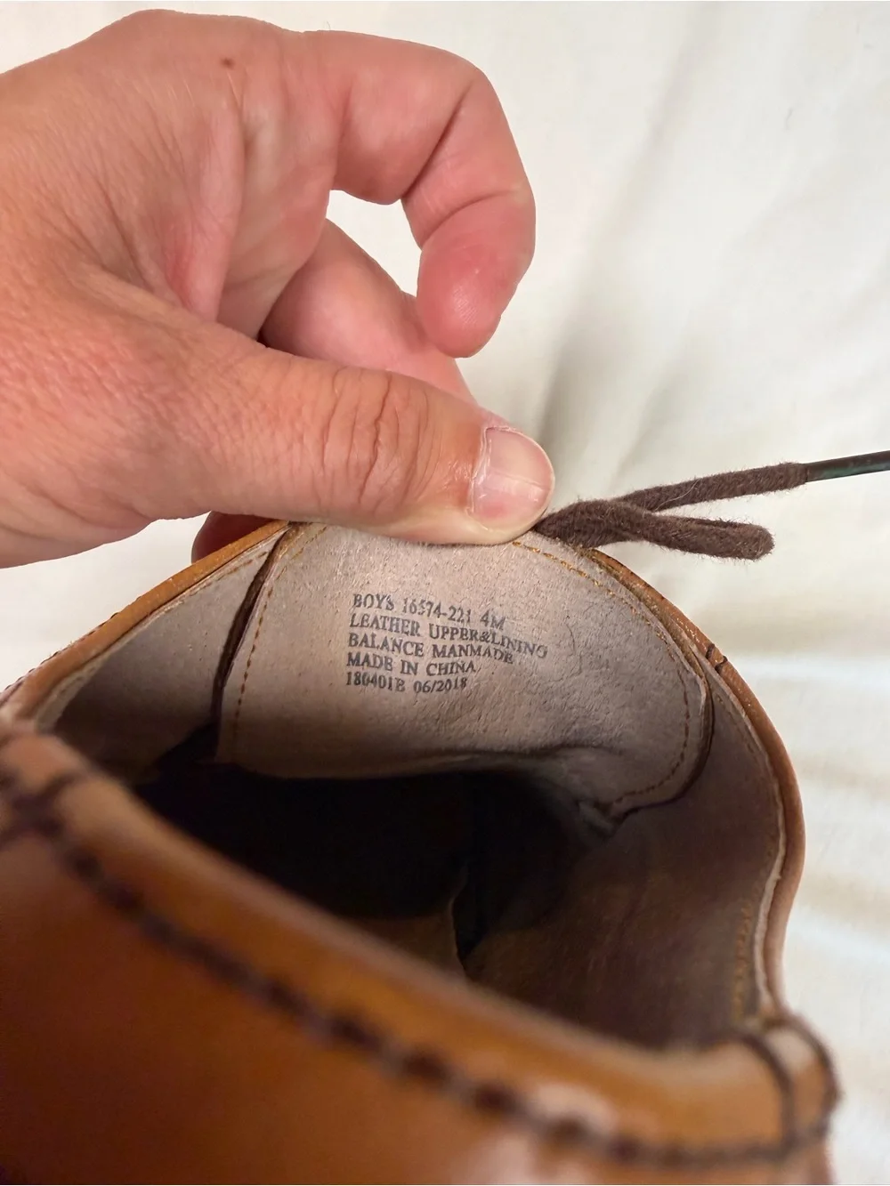 Boy’s Tan Leather Wingtip Dress Shoes